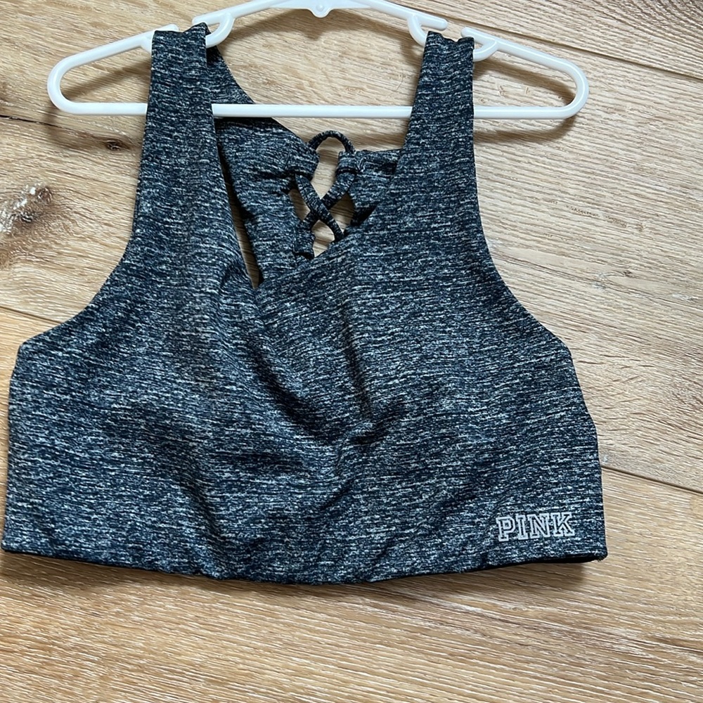 Pink sports bra